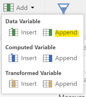 Append Data Variable